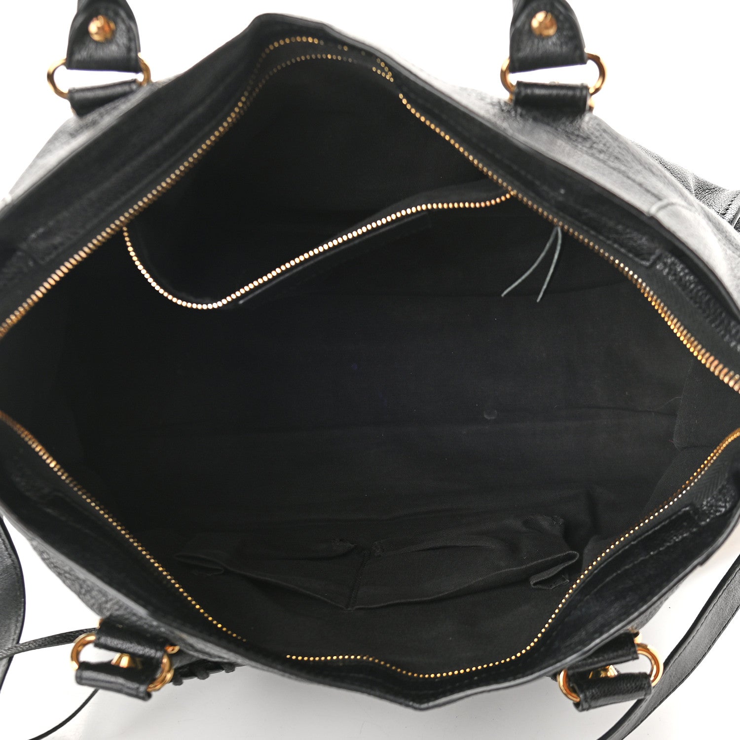 Balenciaga Chevre Gold Metallic Edge Hardware City Black 5 of 10