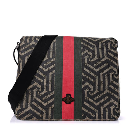 Gucci GG Supreme Monogram Caleido Web Crossbody  Beige Ebony 1 of 8