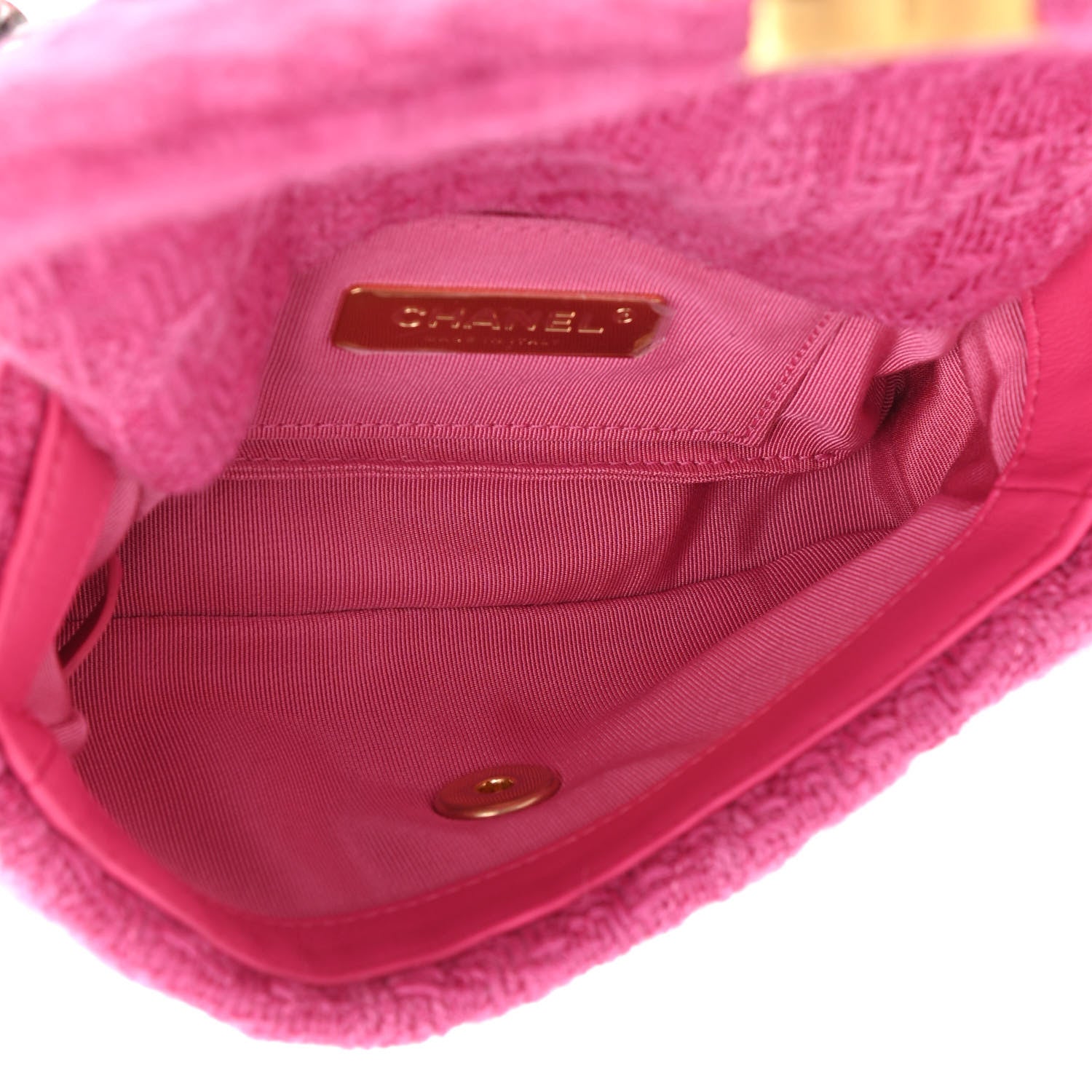 Chanel Tweed Quilted Chanel 19 Waist Bag Pink 5 of 11