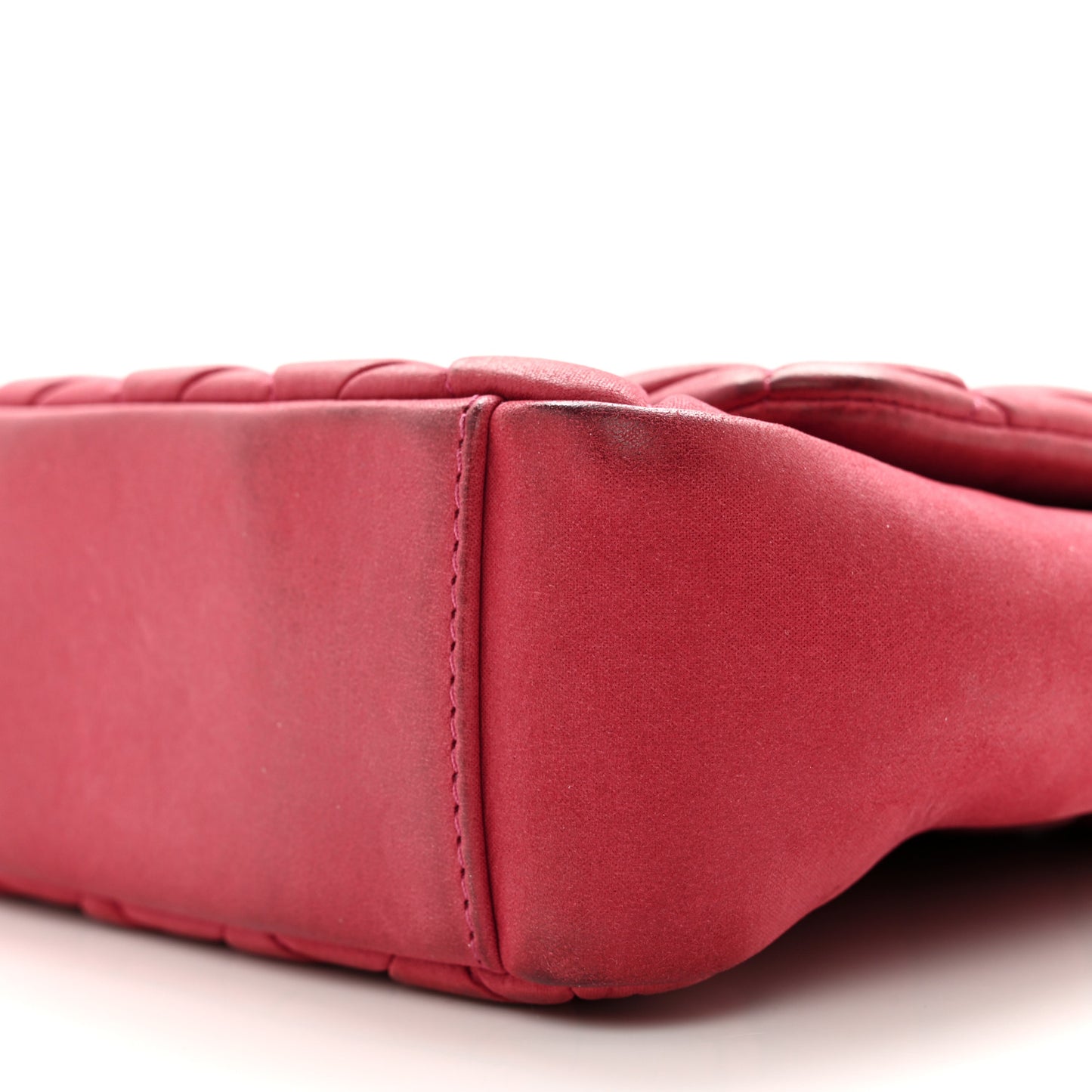 Iridescent Calfskin Small New Bubble Quilt Flap Fuchsia