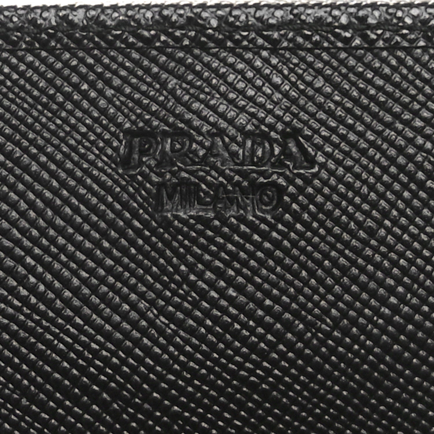 Prada Saffiano Metal Oro Chain Wallet Black 6 of 10