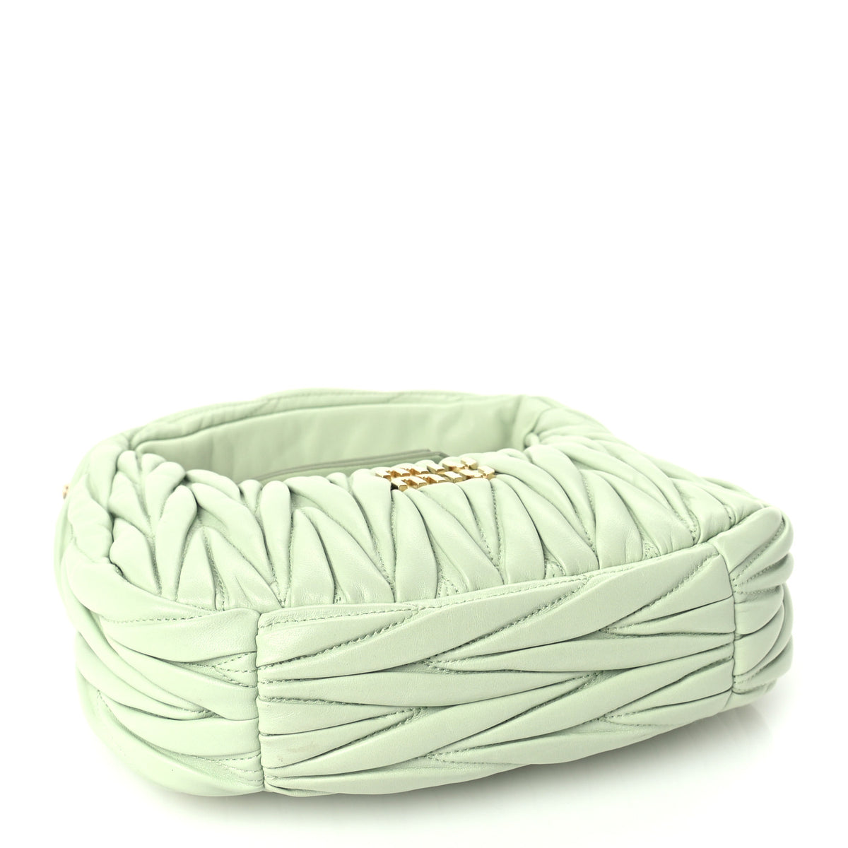 Miu Miu Nappa Matelasse Small Wander Hobo Acqua 6 of 16