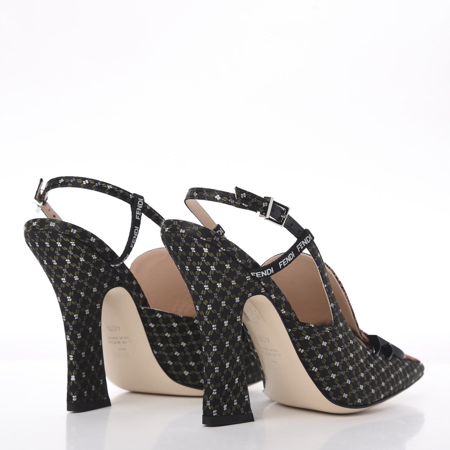 Fabric Jacquard Ffreedom Slingback Pumps 40.5