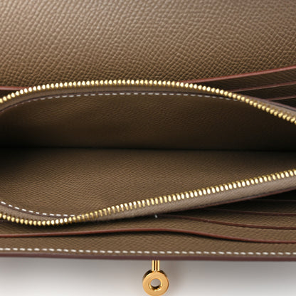 Hermes Epsom Kelly Longue Wallet Etoupe 6 of 10