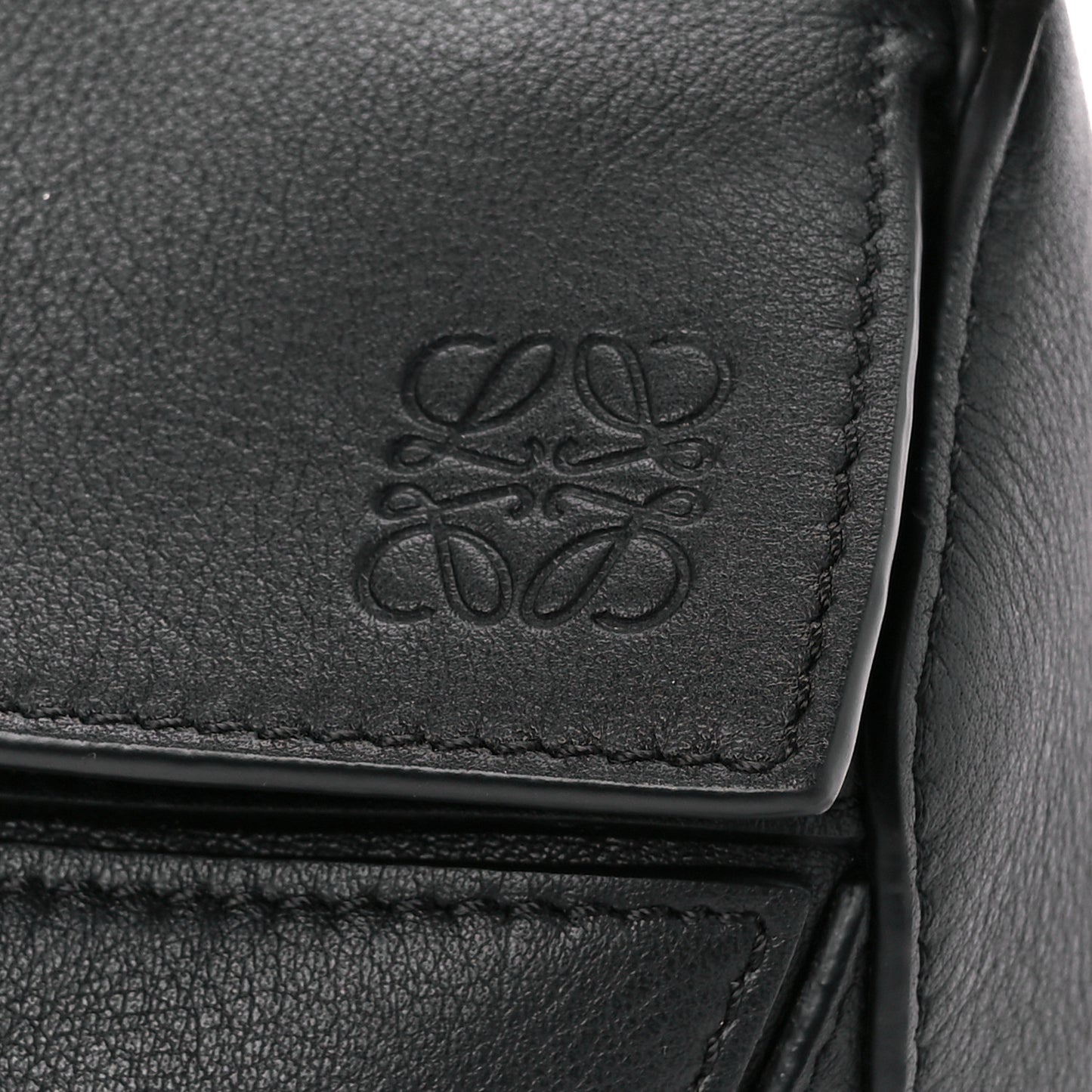 Calfskin Small Puzzle Bag Black