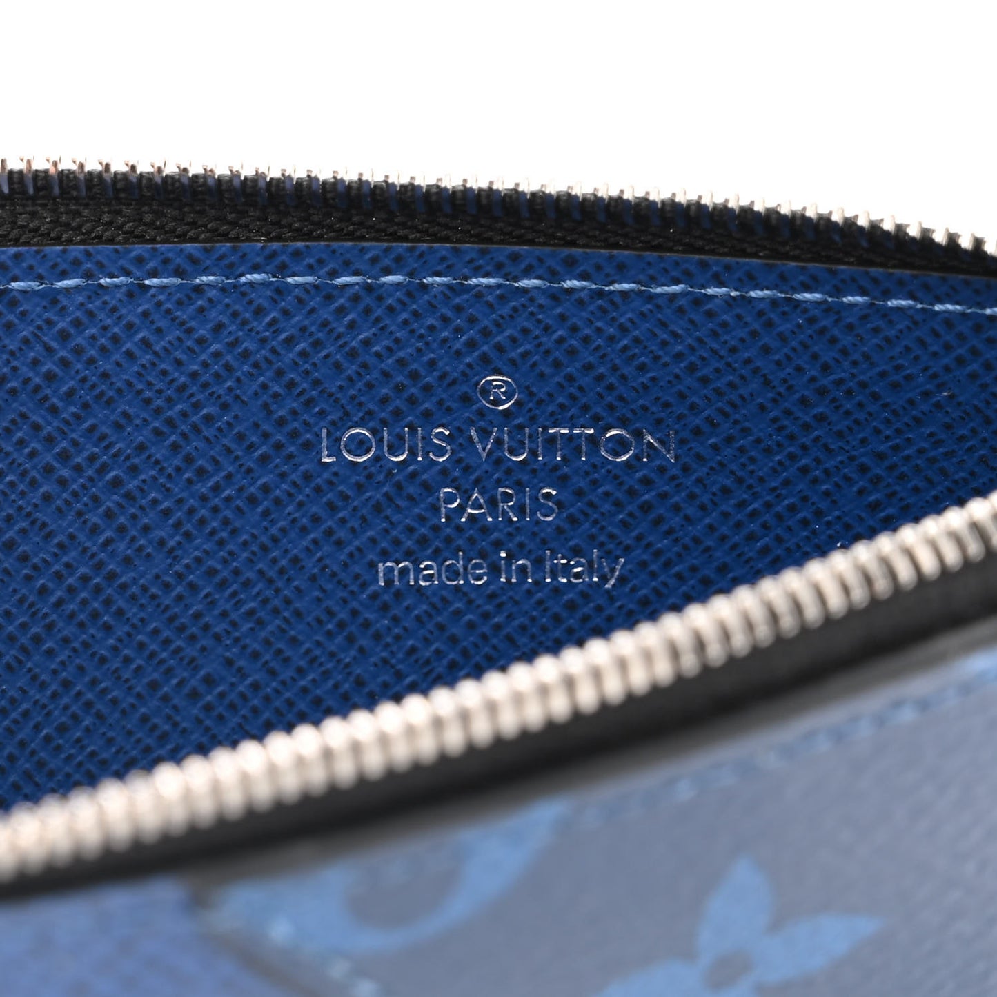 Monogram Taiga Coin Card Holder Cobalt