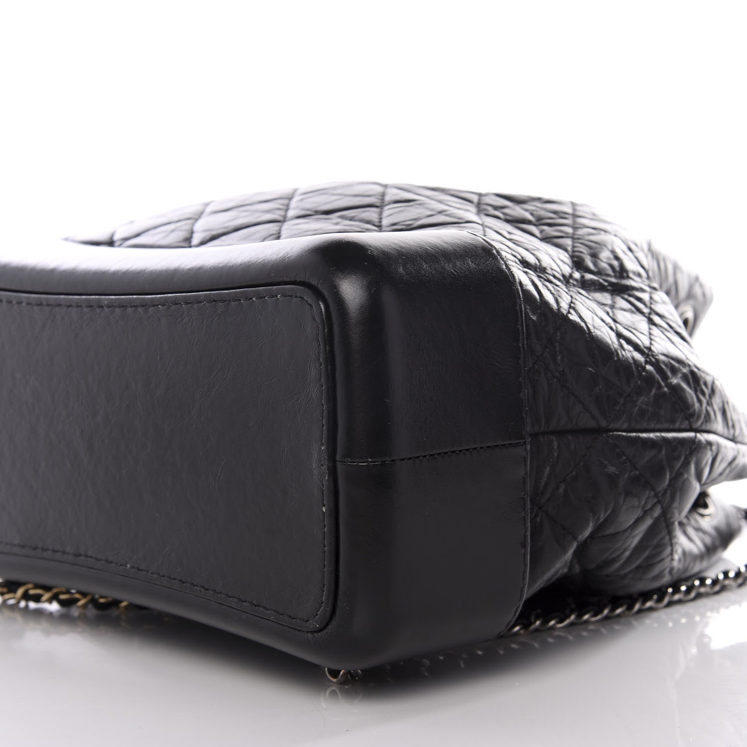 Chanel Aged Calfskin Quilted Gabrielle Backpack Black 8 of 9
