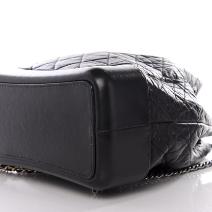 Chanel Aged Calfskin Quilted Gabrielle Backpack Black 8 of 9