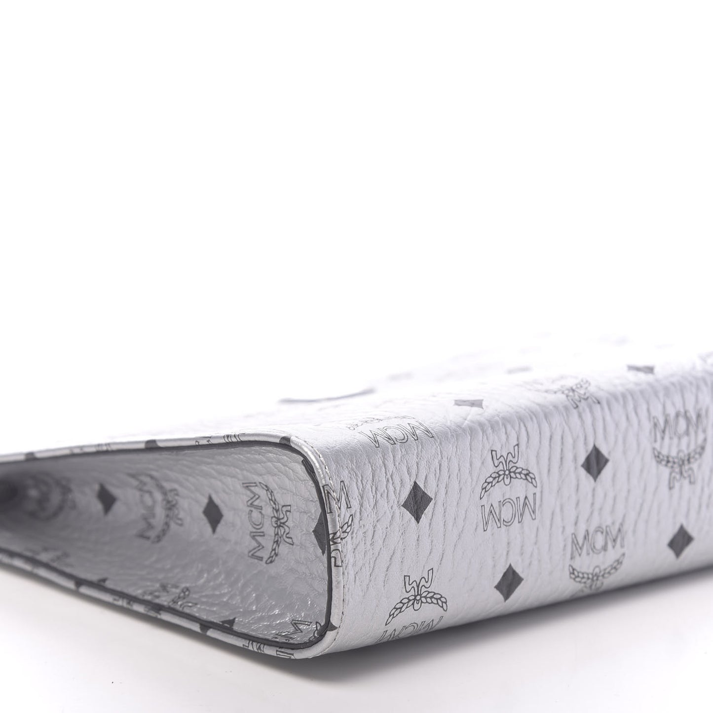 Metallic Visetos Zip Pouch Silver