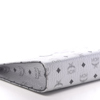 MCM Metallic Visetos Zip Pouch Silver 8 of 9