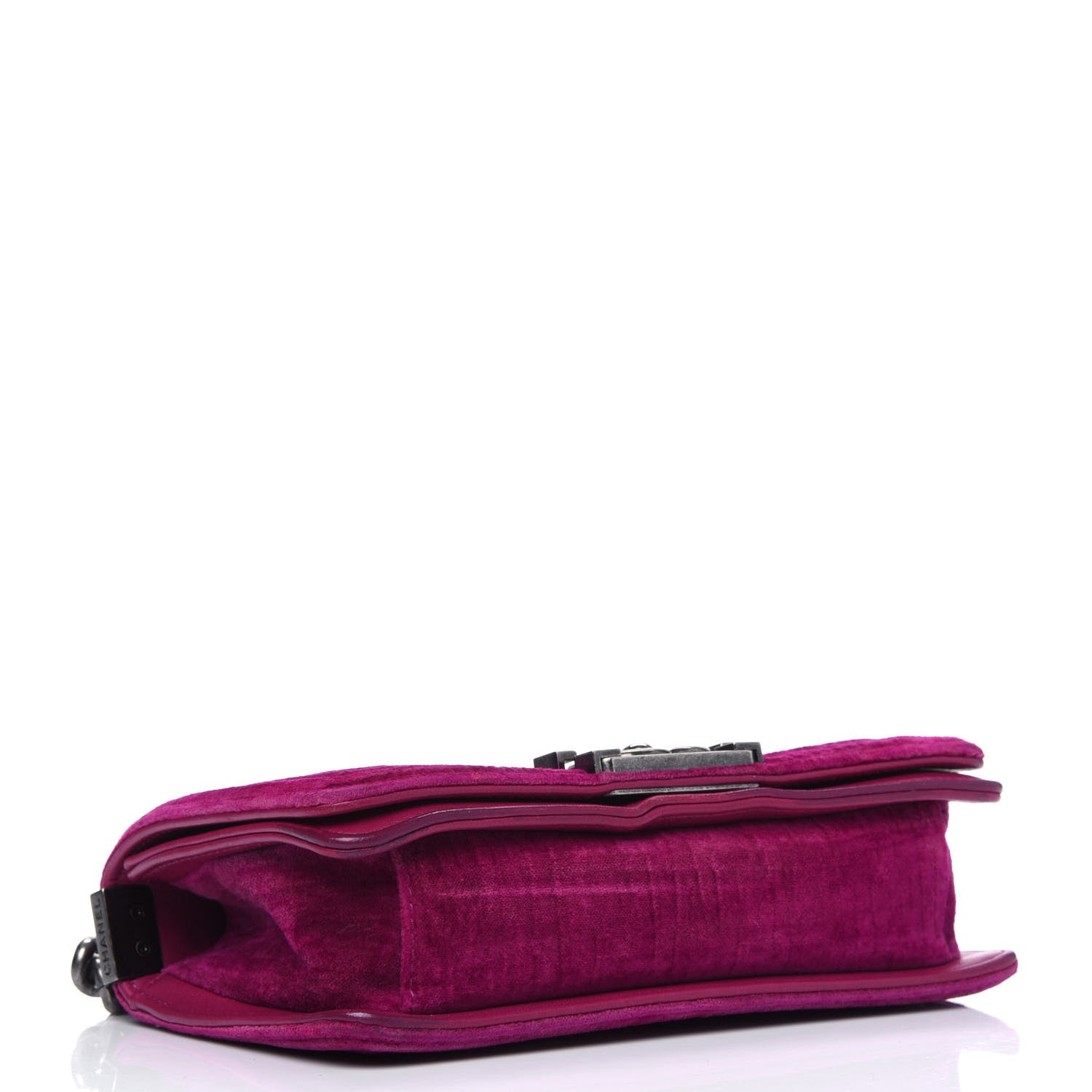 Chanel Velvet Quilted Small Boy Flap Fuchsia 3 of 4