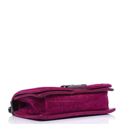 Chanel Velvet Quilted Small Boy Flap Fuchsia 3 of 4