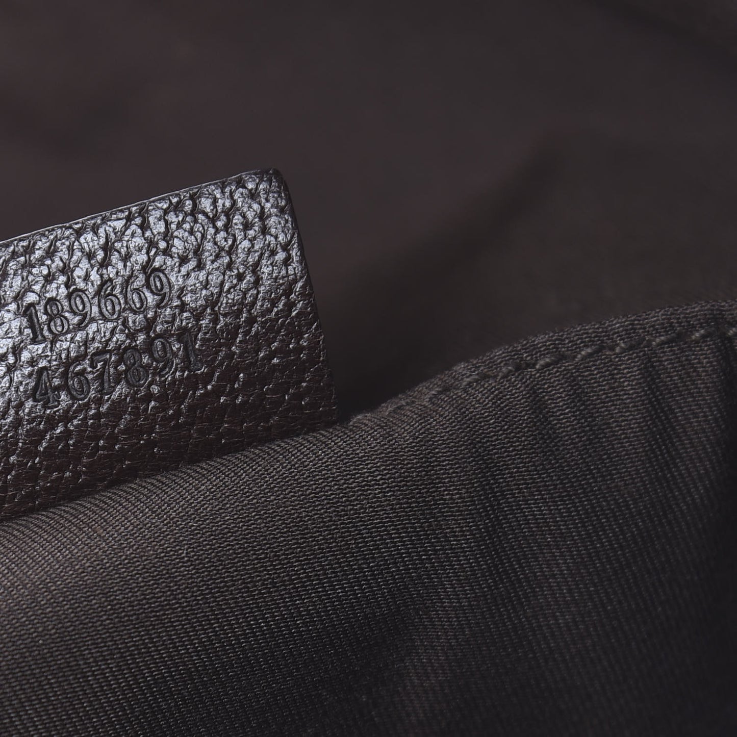 GG Monogram Medium Web Handle Vertical Tote Dark Brown