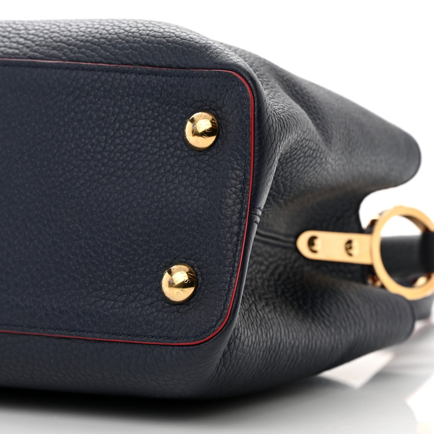 Taurillon Capucines PM Marine Rouge