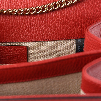 Gucci Dollar Calfskin Small Interlocking G Shoulder Bag Red 9 of 10