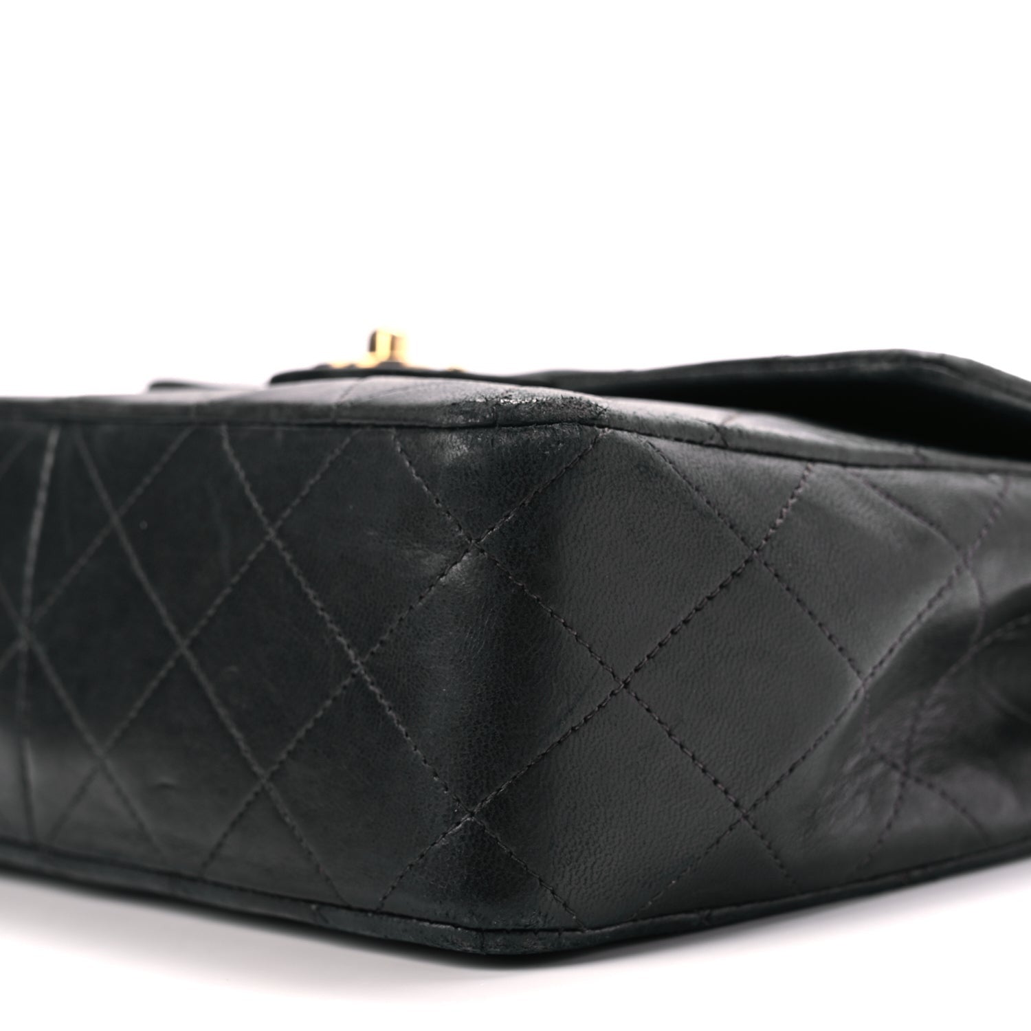 Chanel Lambskin Quilted Small Single Flap Black Black 9 of 9