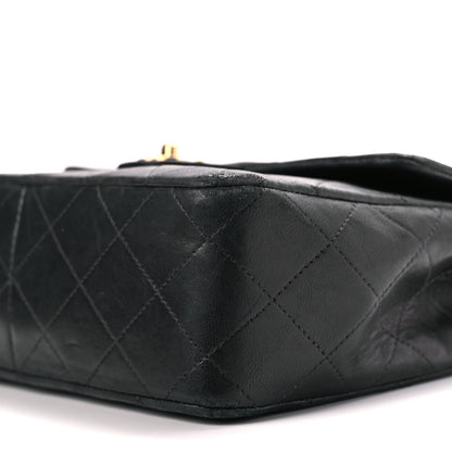 Chanel Lambskin Quilted Small Single Flap Black Black 9 of 9