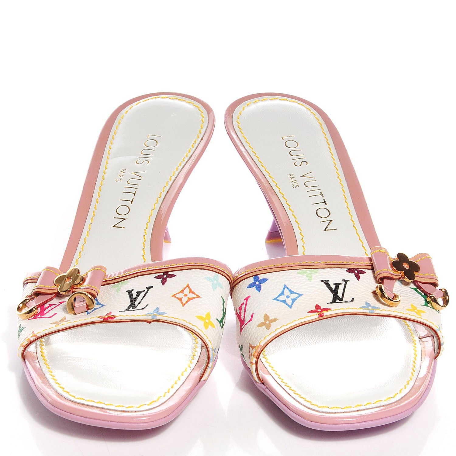 Louis Vuitton Monogram Multicolor Sandals 36.5 White 2 of 8