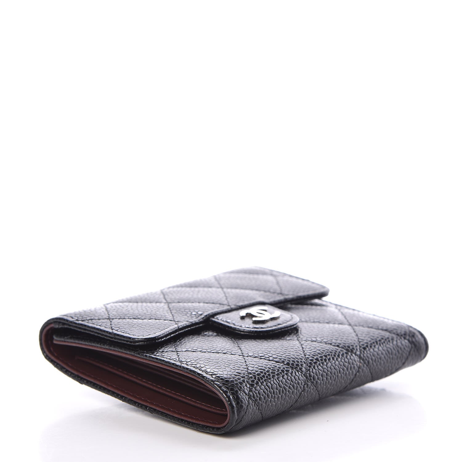 Chanel Caviar Quilted Compact Flap Wallet Black 4 of 8