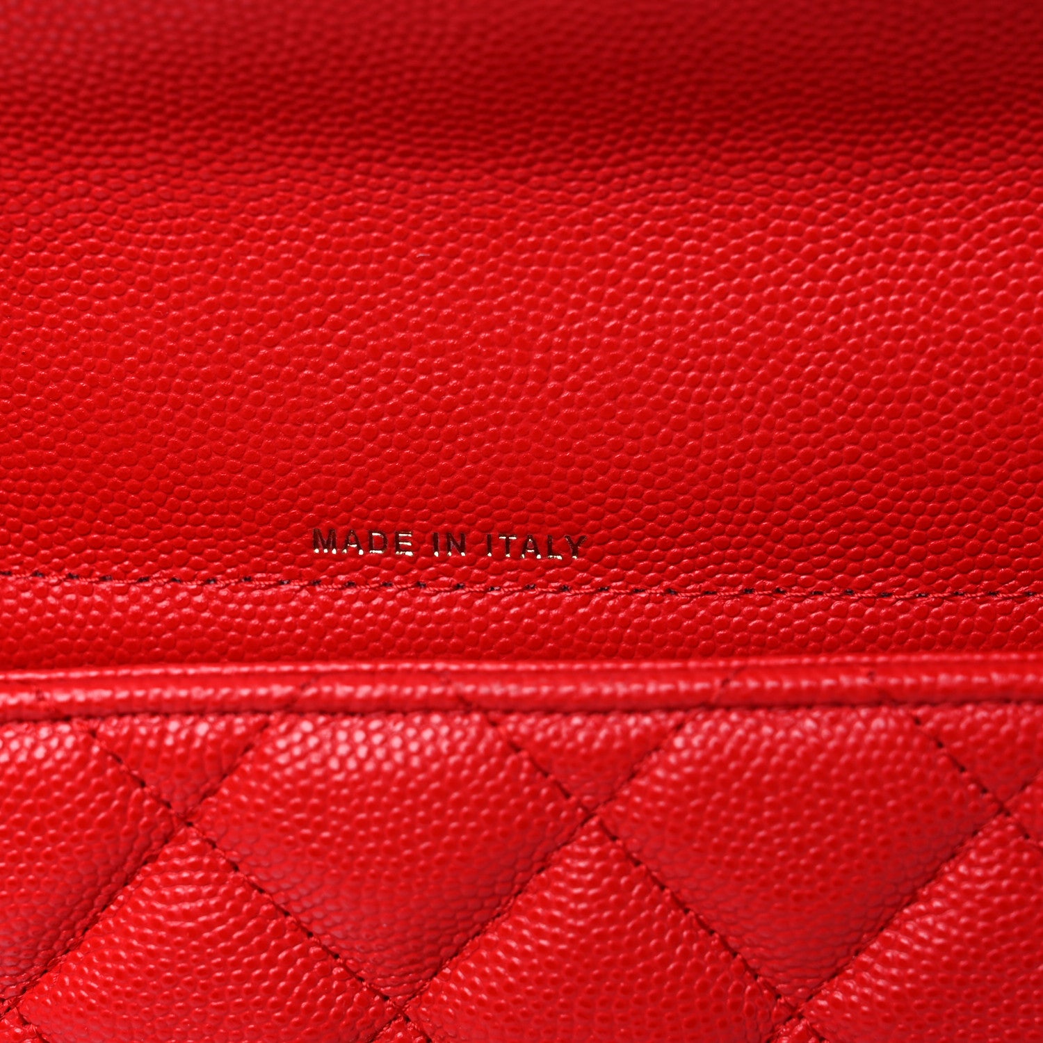 Chanel Caviar Quilted Flap Phone Holder With Chain Red 8 of 12