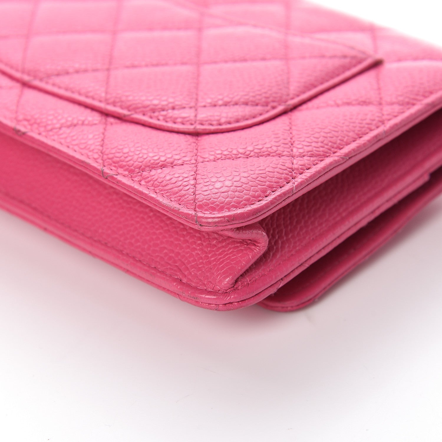 Chanel Caviar Quilted Wallet on Chain WOC Pink 16 of 18