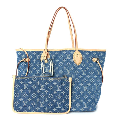 Louis Vuitton Monogram Denim Neo Neverfull MM Blue 1 of 9
