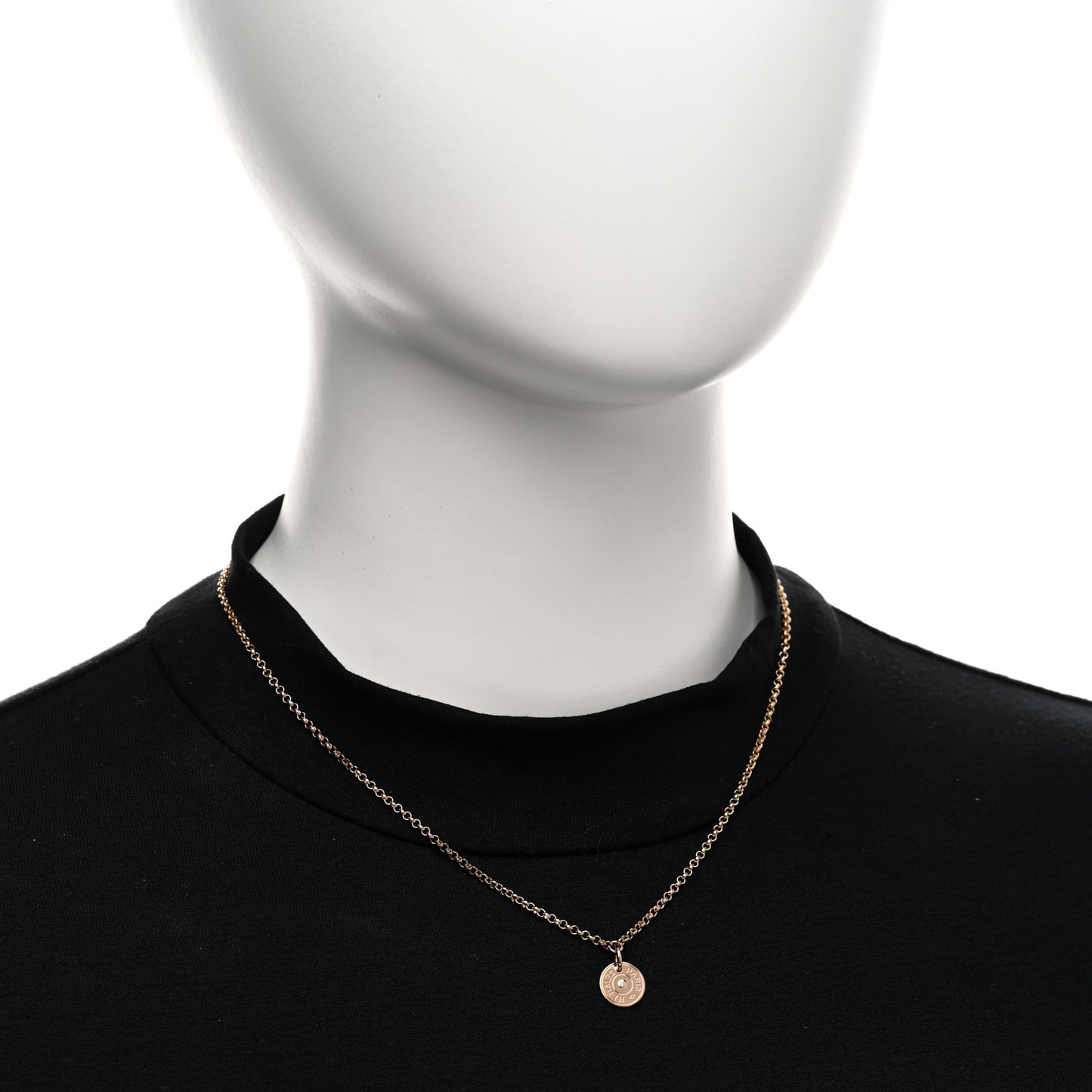 18K Rose Gold Diamond Gambade Clou de Selle Necklace