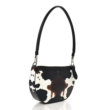 Burberry Calfskin Camouflage Mini Olympia Shoulder Bag Black 3 of 8