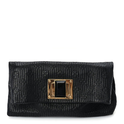 Louis Vuitton Calfskin Quilted Monogram Altair Clutch Black 1 of 7