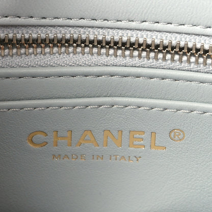 Chanel Lambskin Quilted Mini Rectangular Pearl Crush Flap Grey 6 of 9