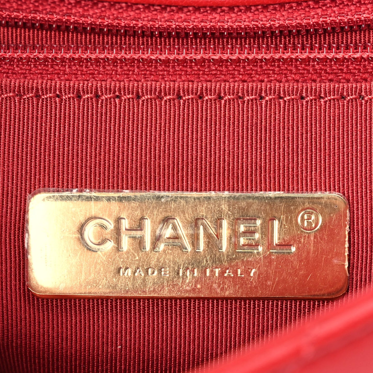Lambskin Quilted  19 Waist Bag Red Red