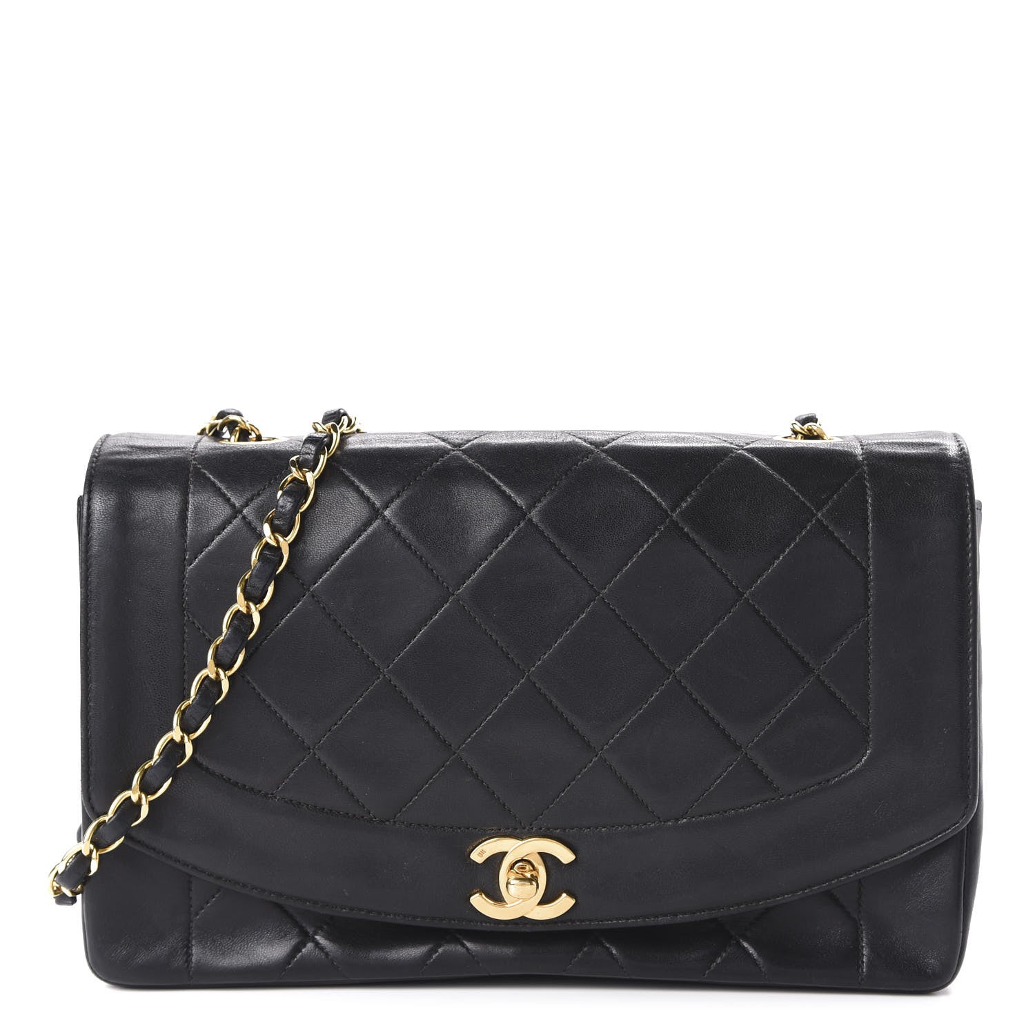 Chanel Lambskin Quilted Medium Single Flap Black 1 of 10