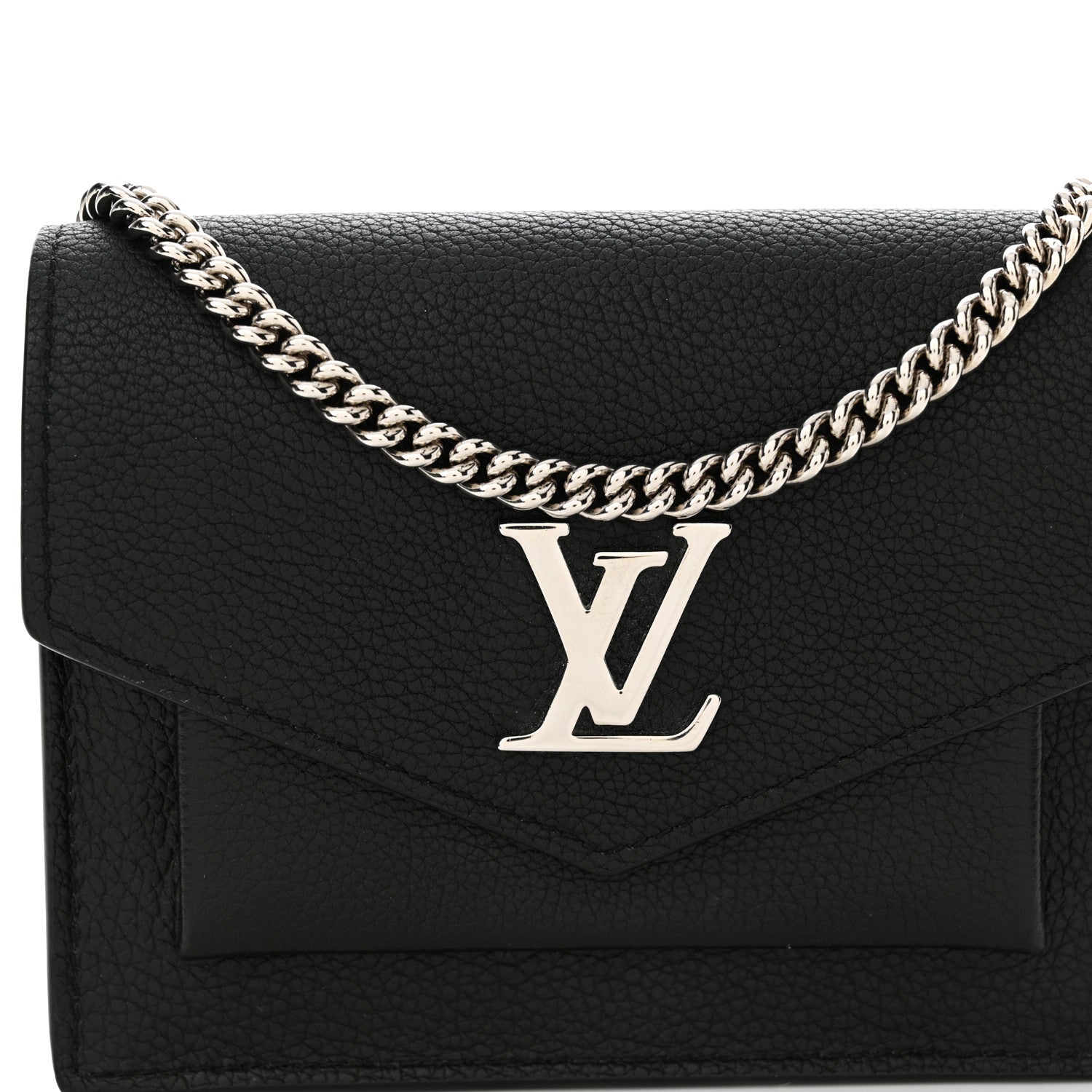 Louis Vuitton Soft Calfskin Mini My Lockme Chain Pochette Black 8 of 10