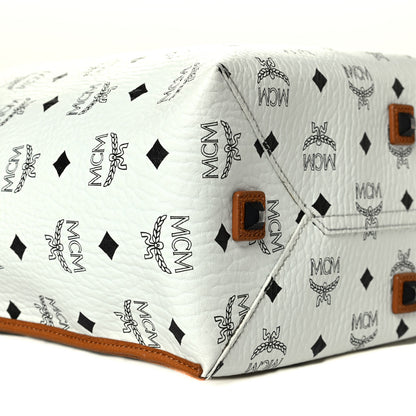 MCM Visetos Tote White 5 of 6