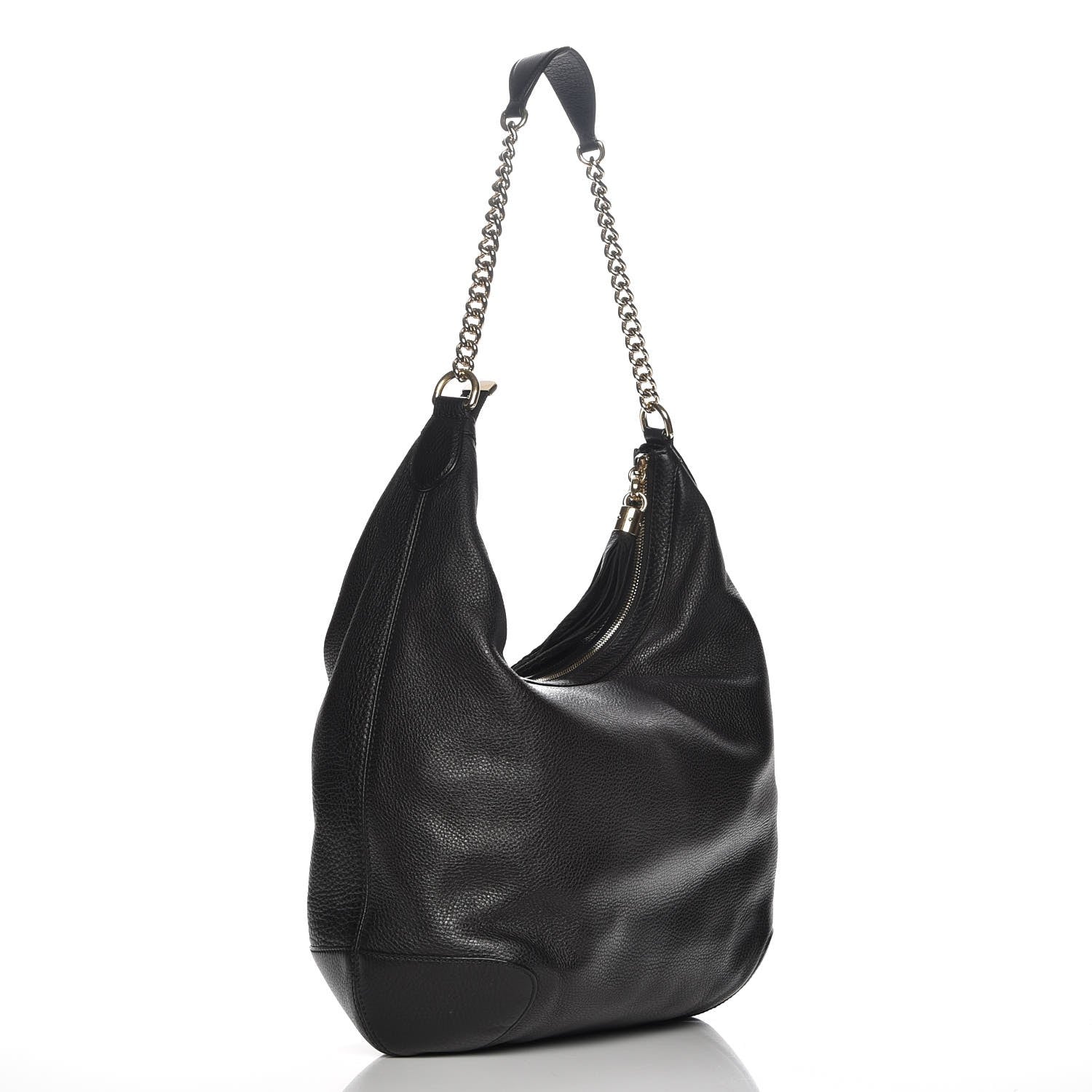 Gucci Pebbled Calfskin Medium Soho Chain Hobo Black 3 of 7