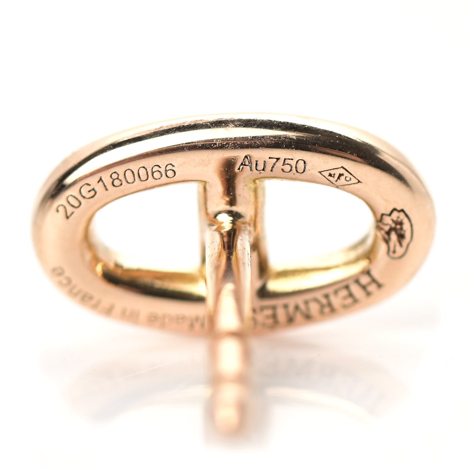 Hermes 18K Rose Gold TPM Farandole Stud Earrings 5 of 8