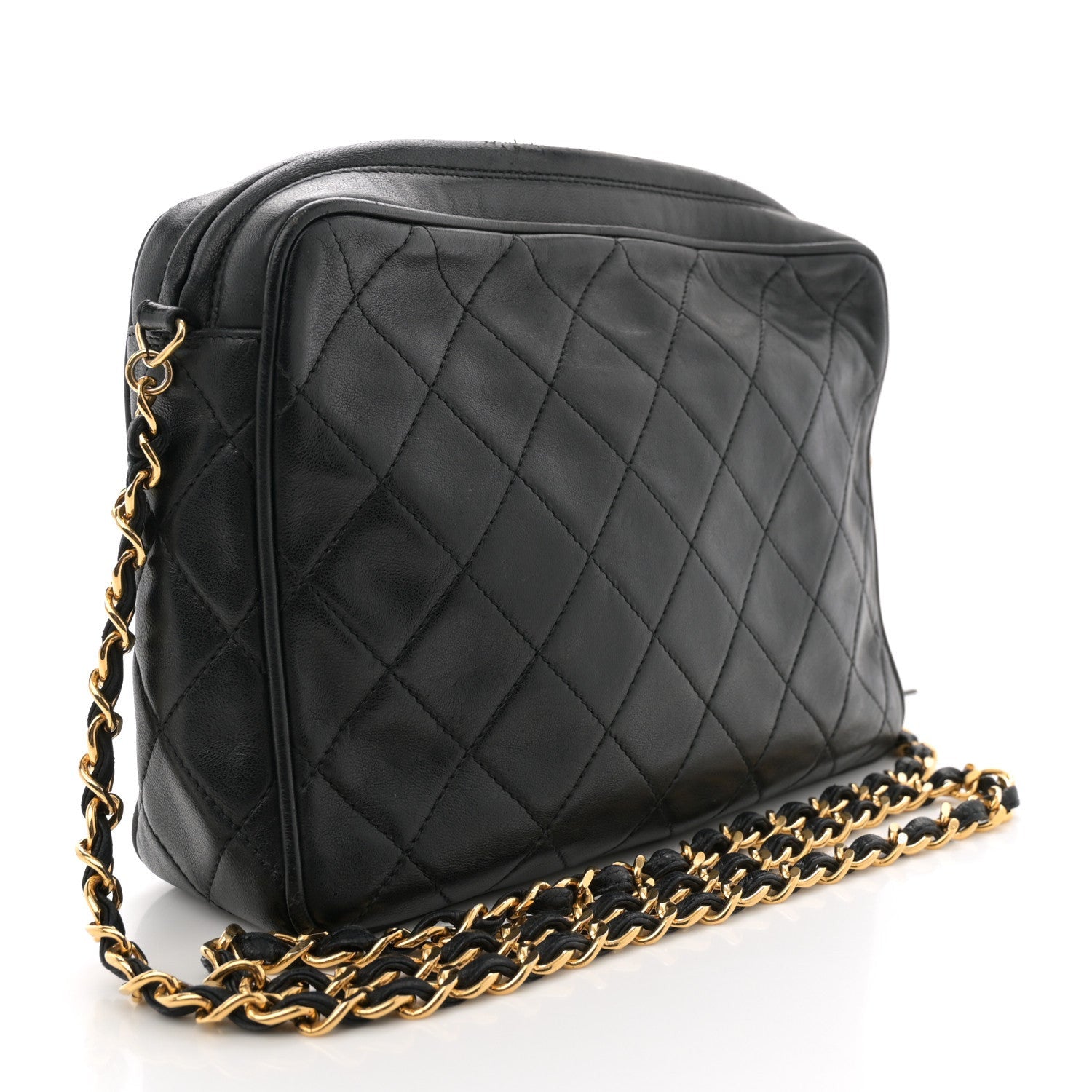 Chanel Lambskin Quilted Tassel Camera Case Black 3 of 7