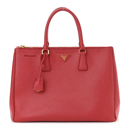 Prada Saffiano Lux Large Galleria Double Zip Tote Fuoco 1 of 11