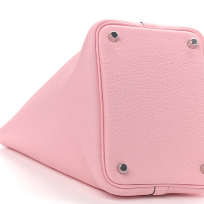 Hermes Taurillon Clemence Picotin Lock 18 PM Rose Sakura 8 of 9