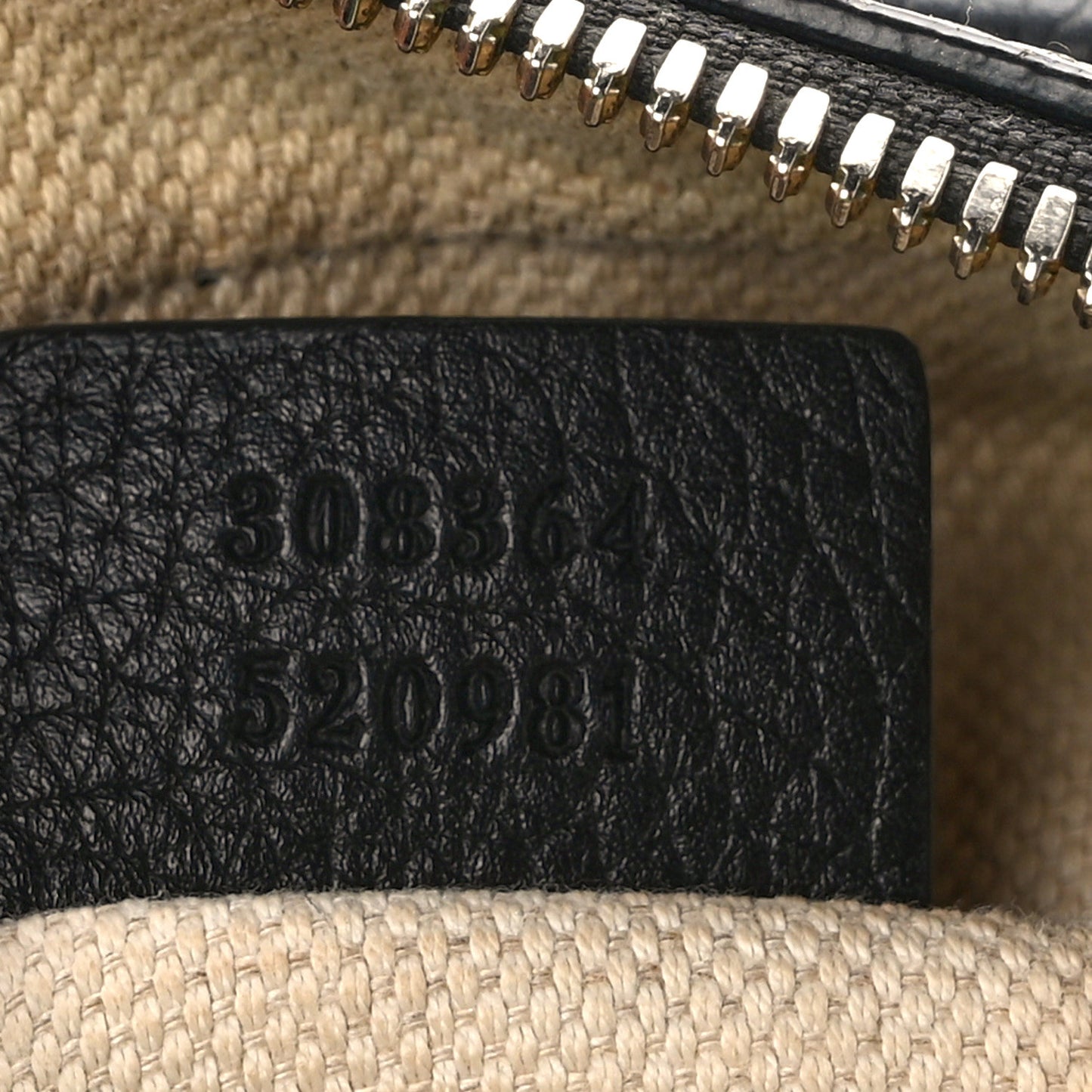 Pebbled Calfskin Small Soho Disco Bag Black