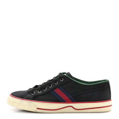 Gucci Canvas Web Mens 1977 Tennis Sneakers 9 Black 1 of 10