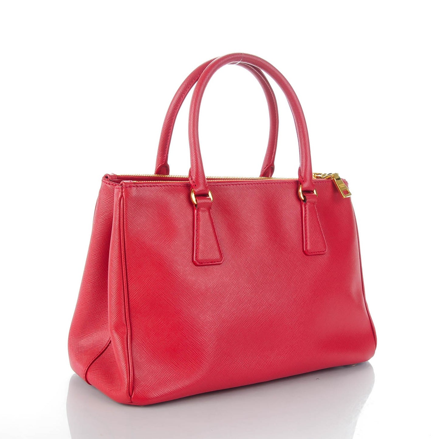 Saffiano Small Galleria Double Zip Tote Fuoco