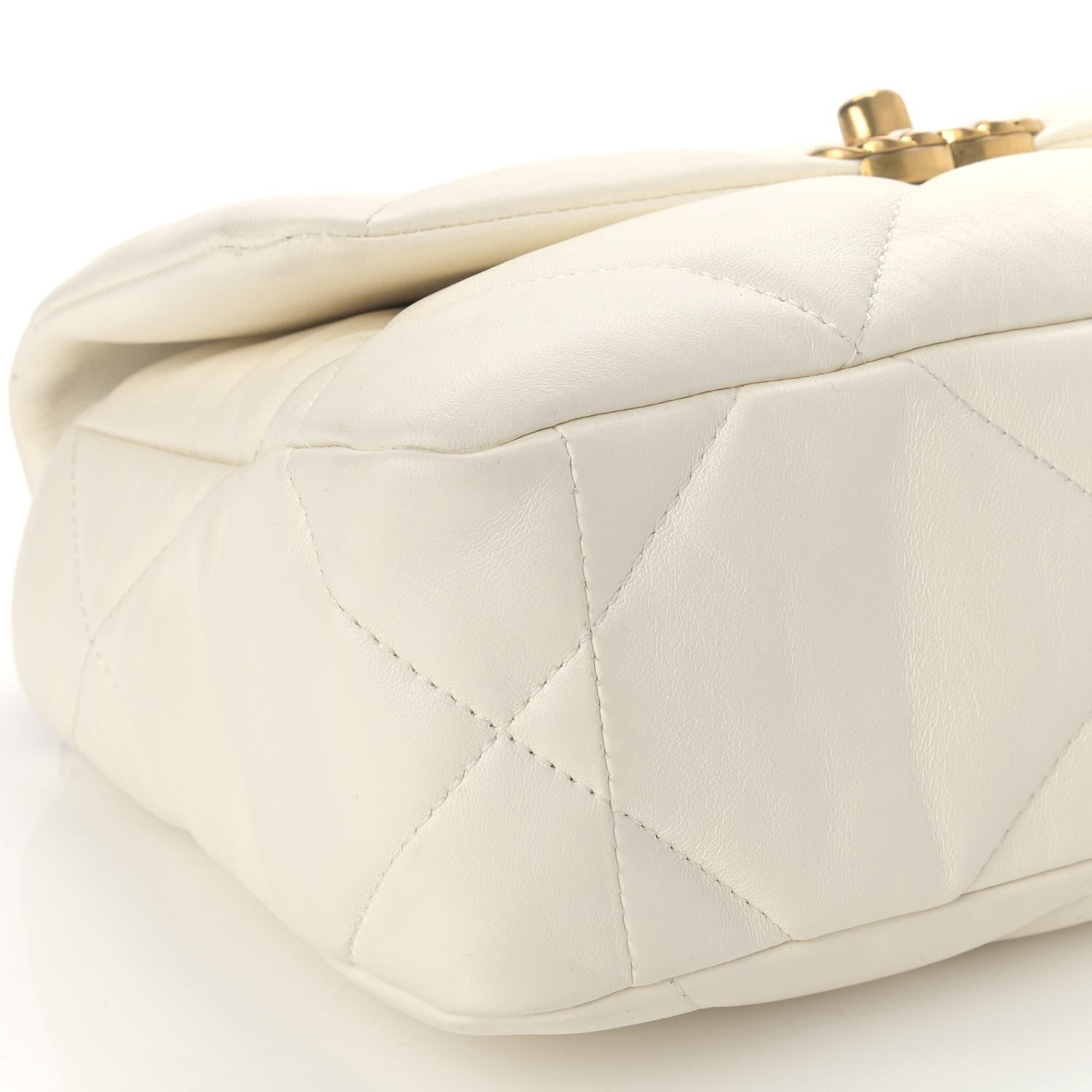 Chanel Lambskin Quilted Medium Chanel 19 Flap White 8 of 9