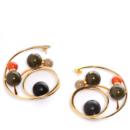 Louis Vuitton African Queen Earrings Gold 1 of 4