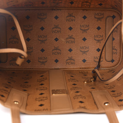 MCM Visetos Medium Liz Reversible Shopper Tote Cognac 16 of 24