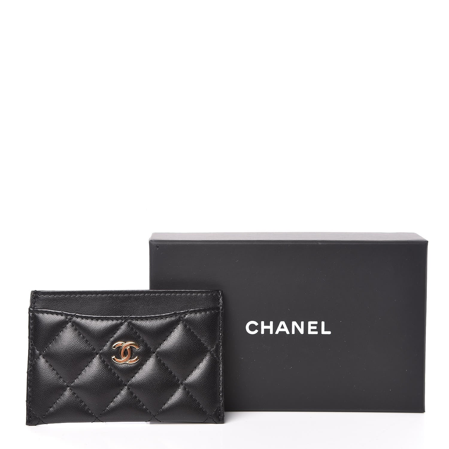 Chanel Lambskin Quilted Card Holder Black 9 of 9