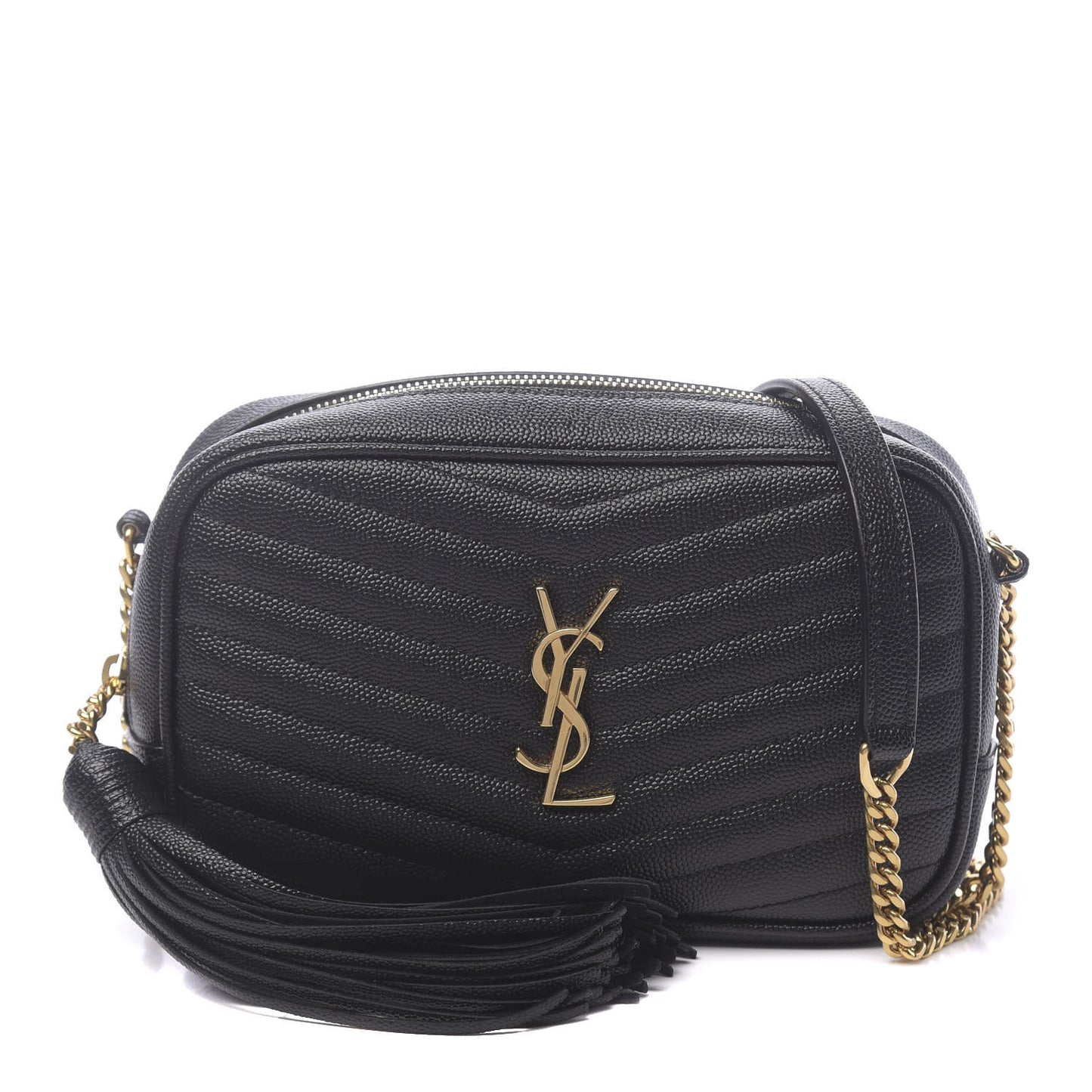 Grain De Poudre Matelasse Monogram Mini Lou Camera Bag Black