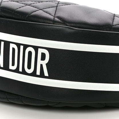 Christian Dior Lambskin Cannage Small Dior Vibe Hobo Bag Black 9 of 9