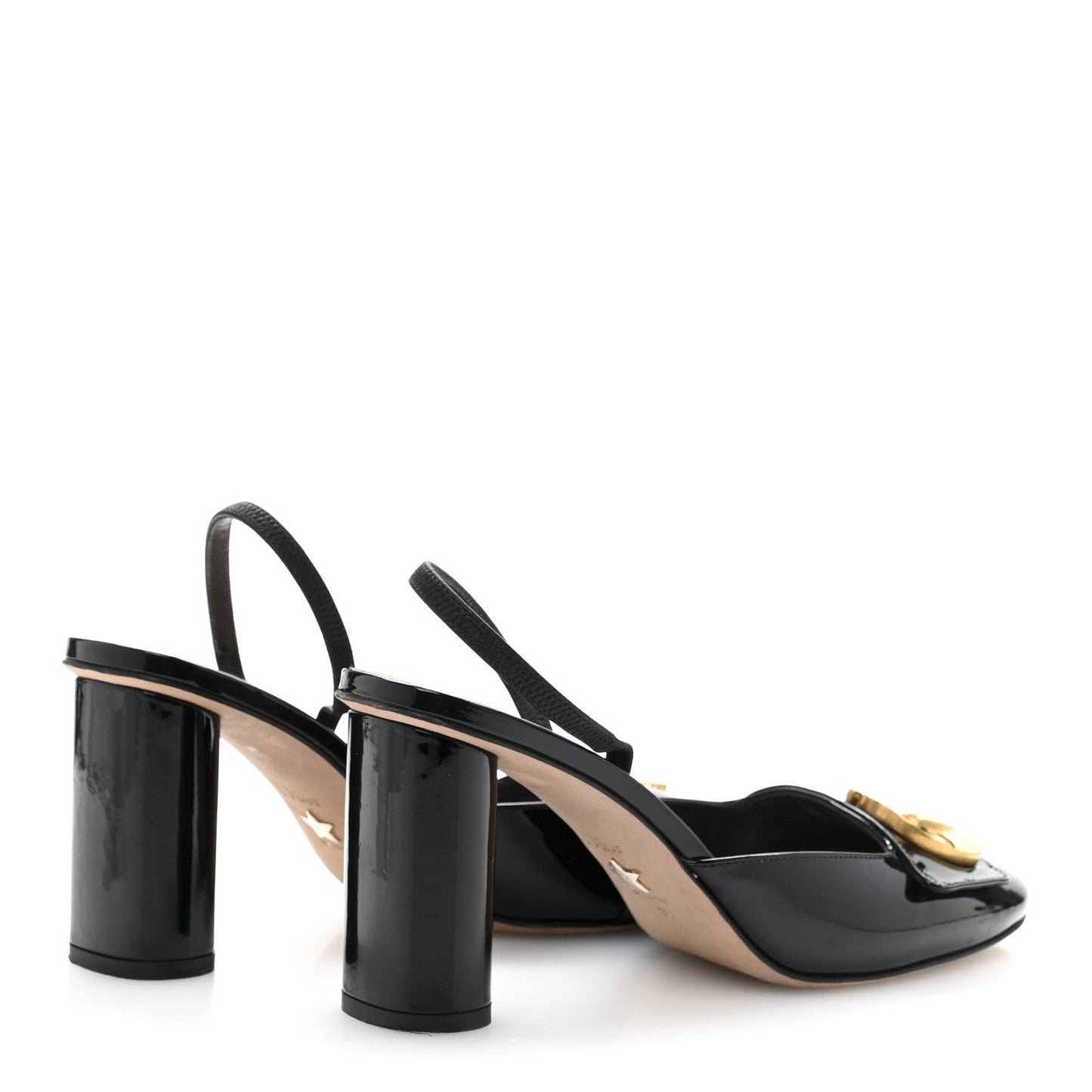 Patent C'est Dior Slingback Pumps 38 Black