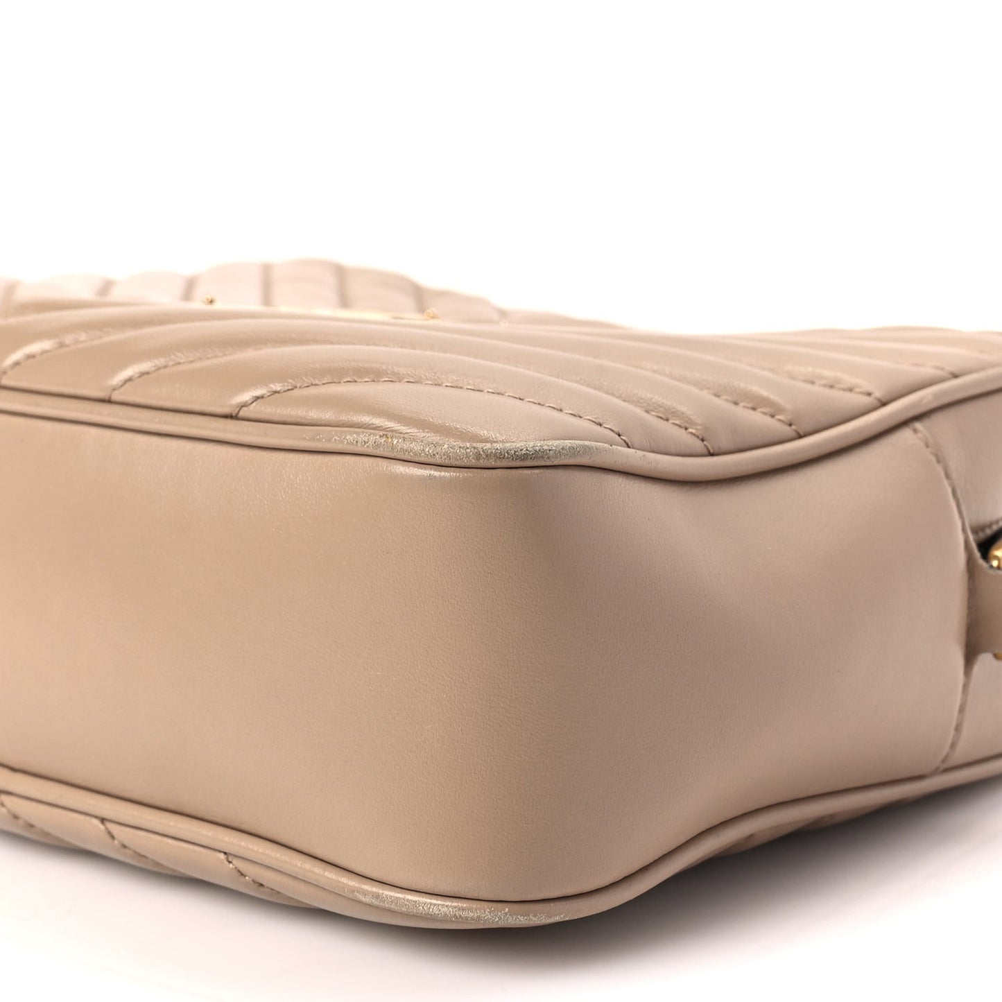 Calfskin Matelasse Monogram Lou Camera Bag Dark Beige